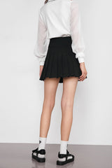 Jayven Black Pleated Skirt