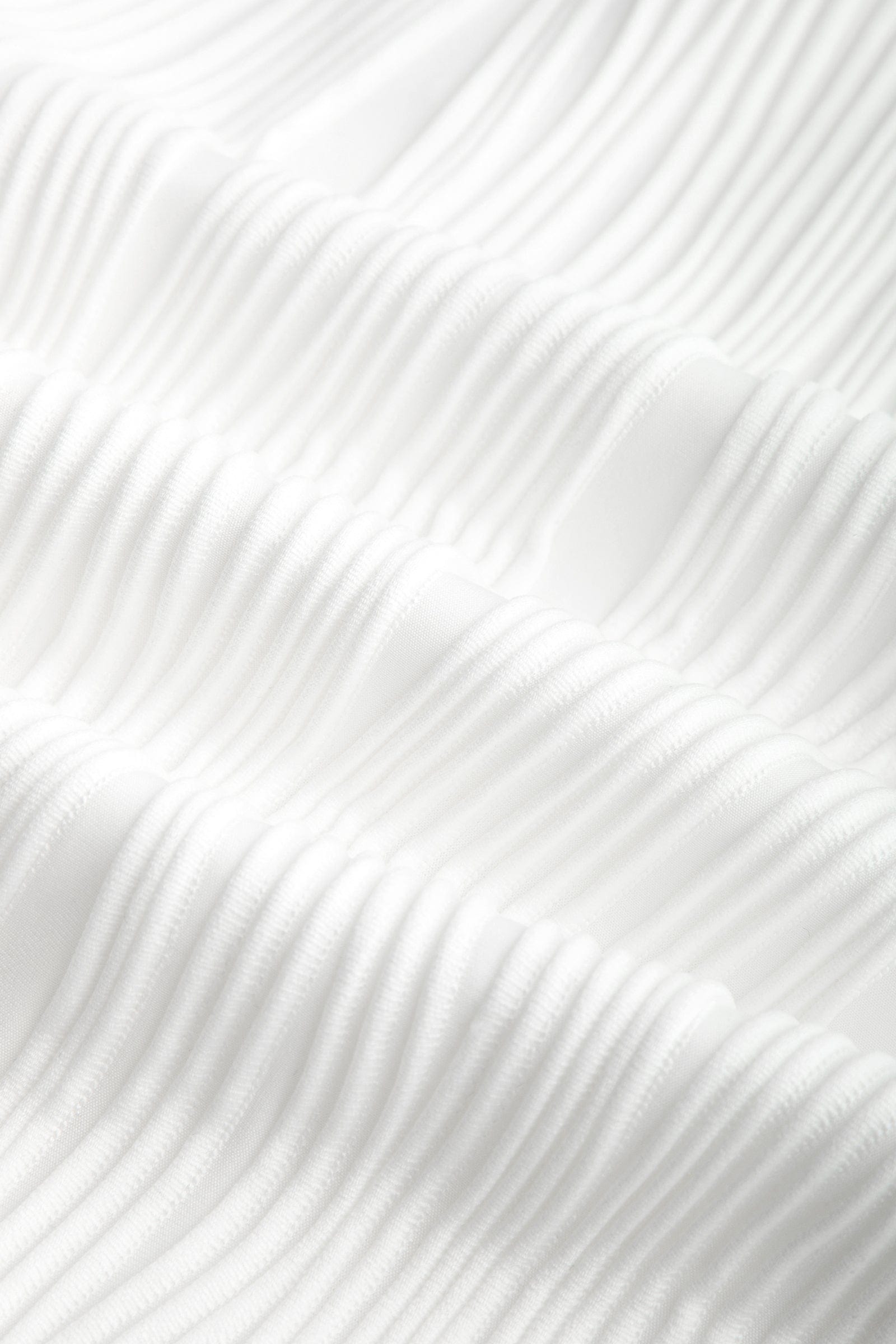 White Faux Pearl Strap Pleated Midi Dress