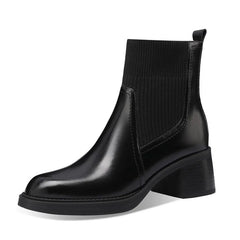 British style stretch slim fit sock boots