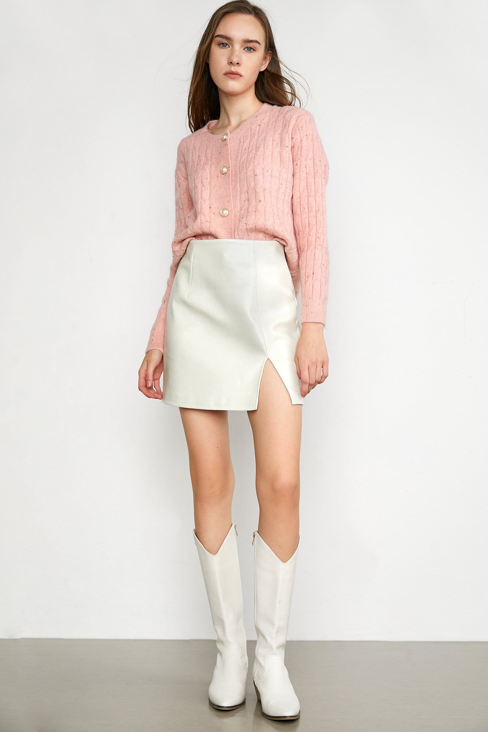 Uziel Pink Long Sleeve Cardigan