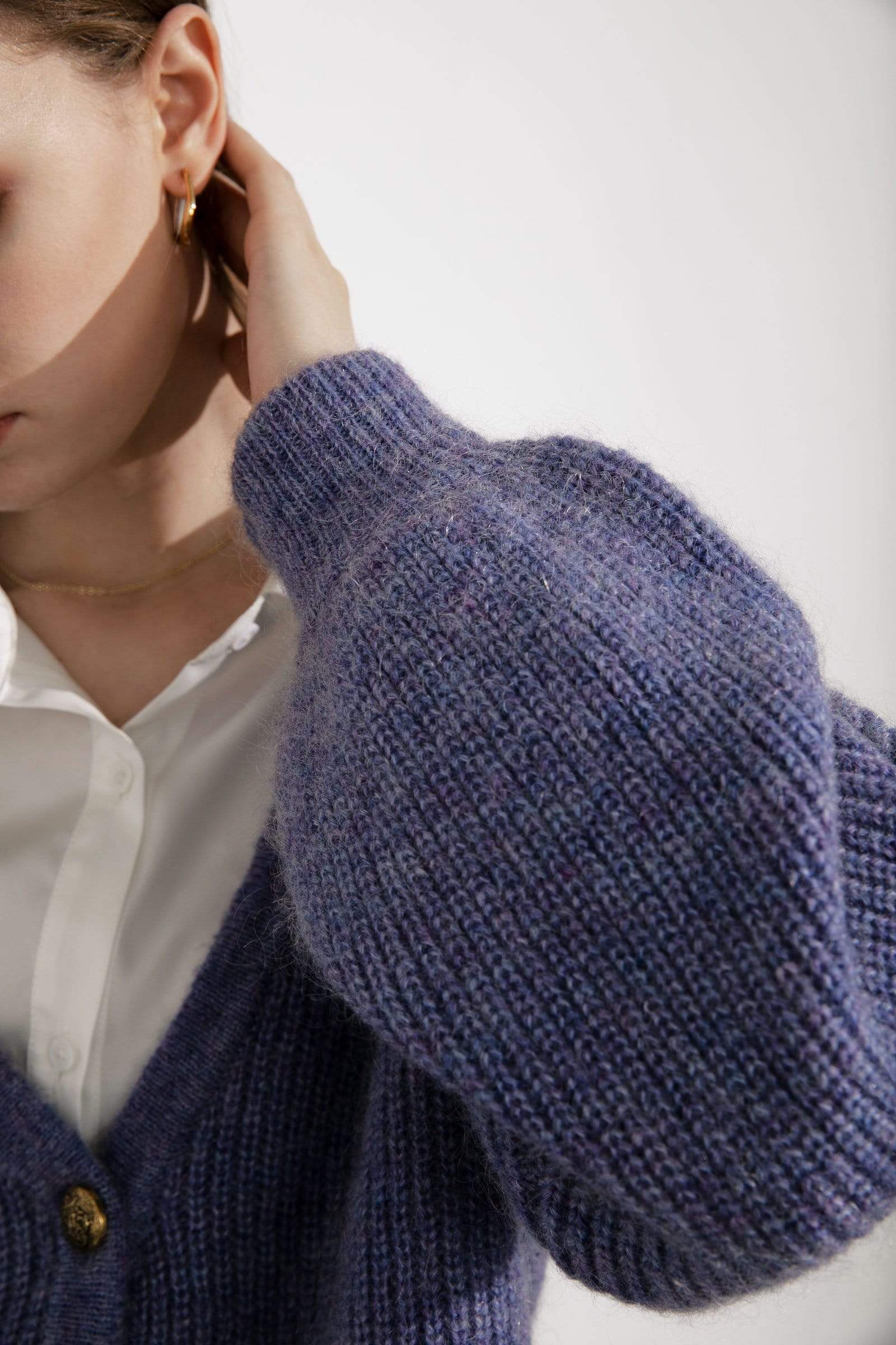 Elsie Purple Oversized Cardigan