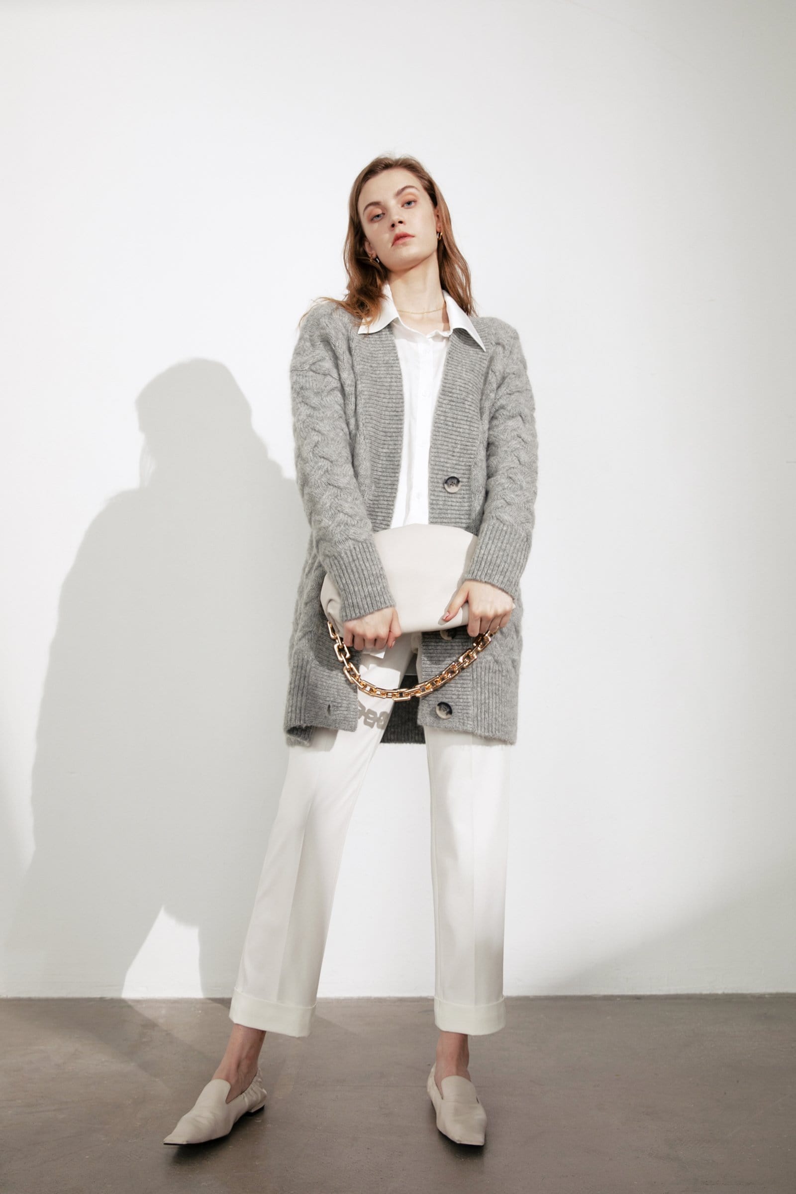 Jennie Grey Chunky Cardigan