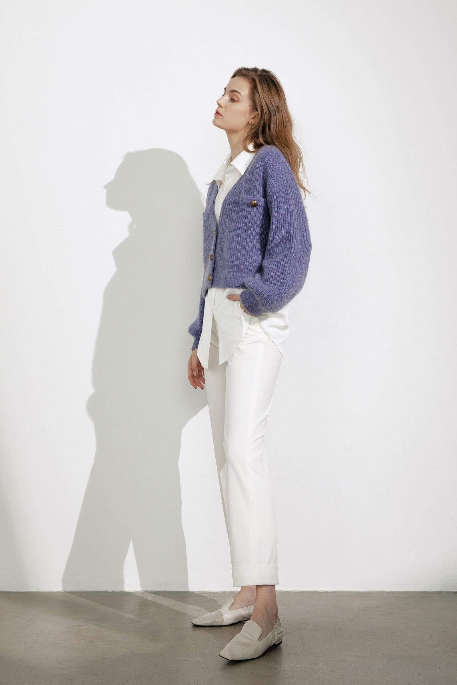 Elsie Purple Oversized Cardigan