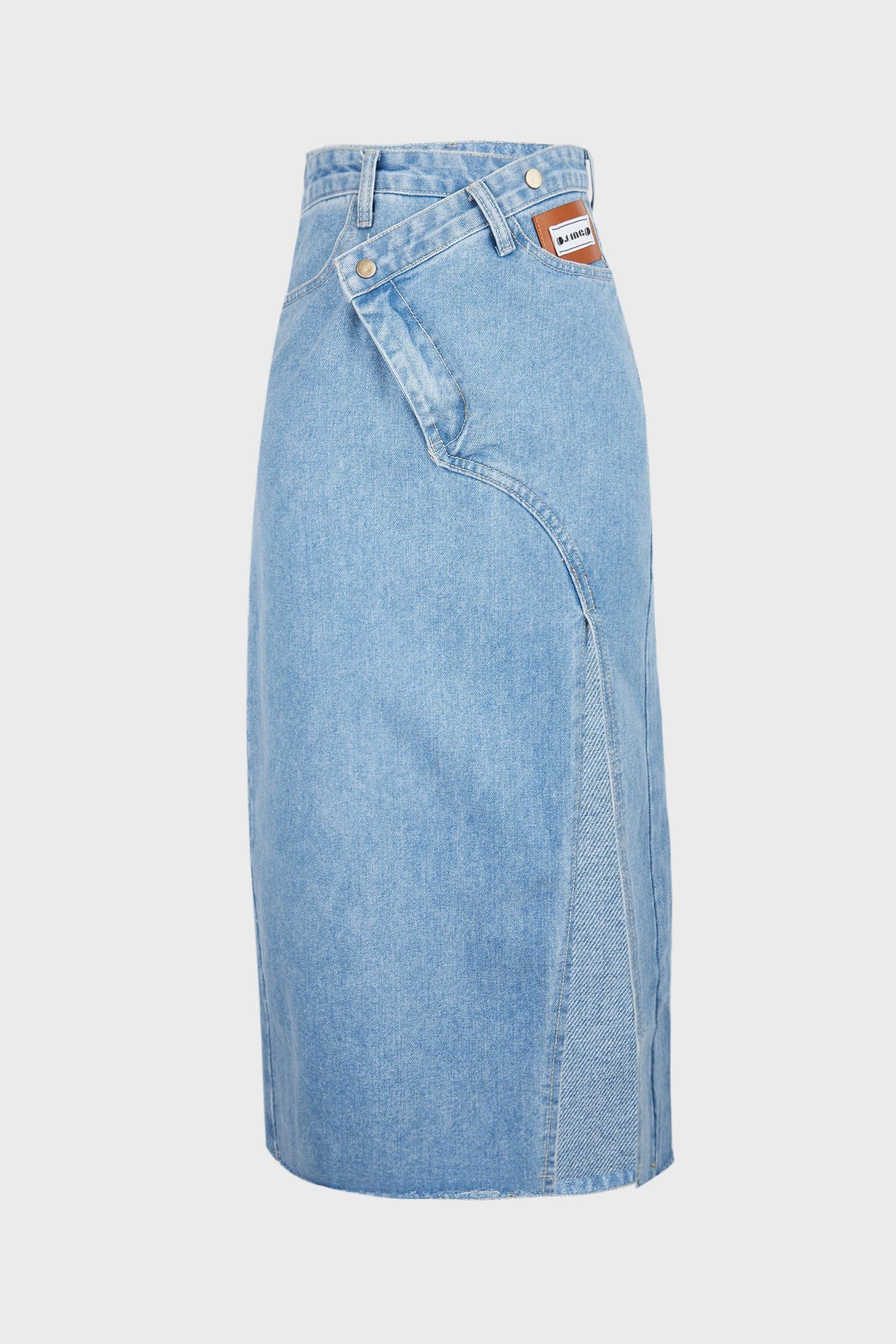 Samaria Light Sky Blue Asymmetrical Skirt