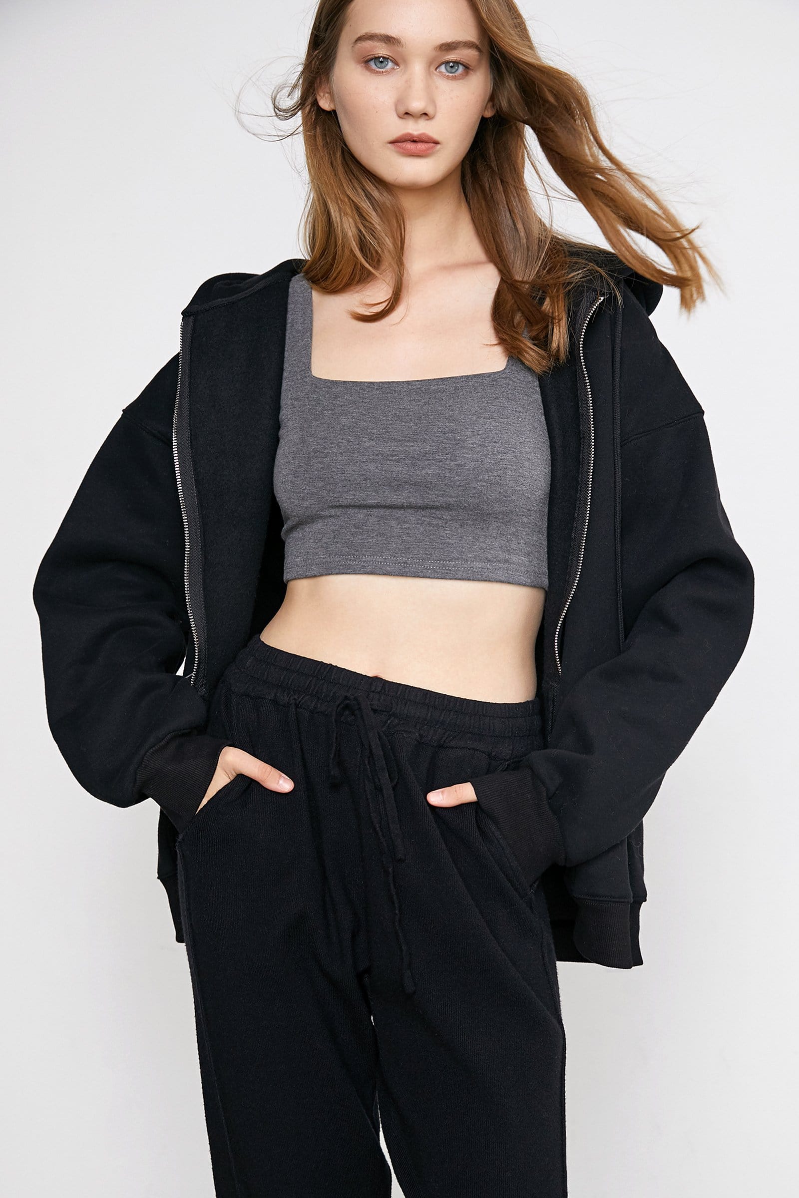 Hendrik Black Zip Up Hoodie