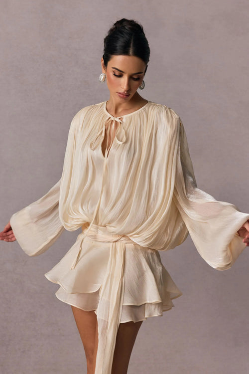 Captivate Me Layered Long Sleeve Mini Dress