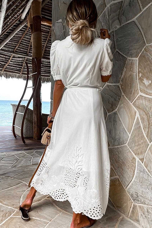 Exceptionally Pristine Embroidery Maxi Dress - 2 Colors