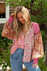 Feeling The Best Floral Print Long Sleeve Top