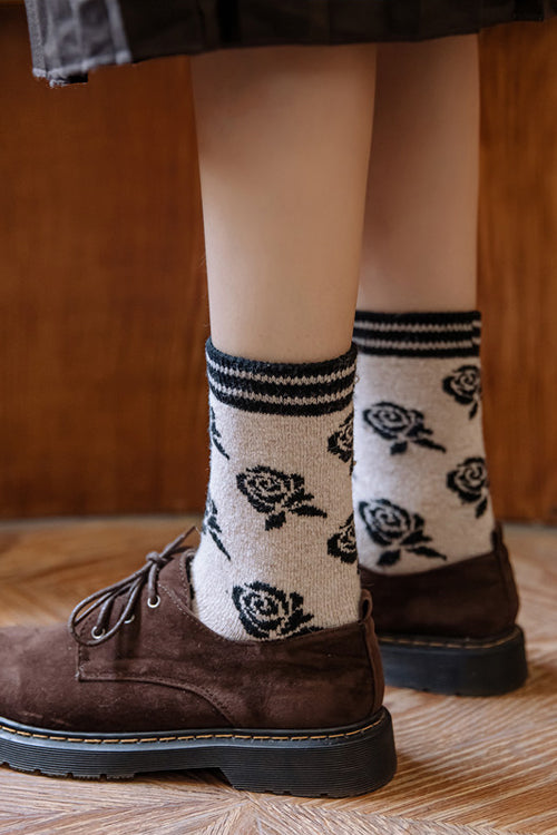 Vintage Girl Cotton Socks