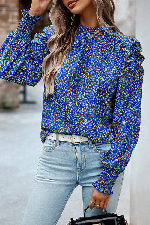 Certain Love Print Statement Sleeve Smocked Top - 5 Colors