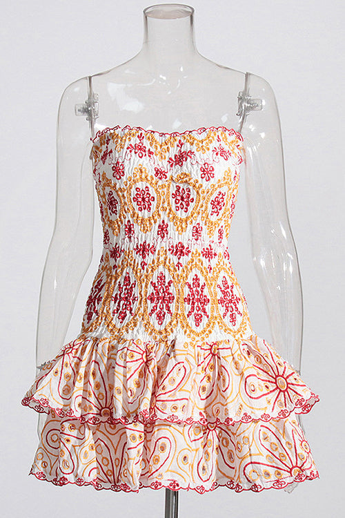 Sweet Like You Pleated Mini Dress - Orange