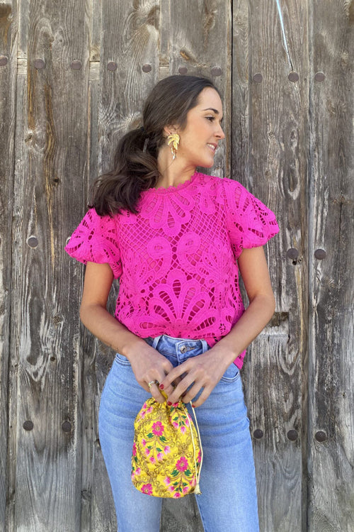 Getting Closer Hollow-Out Short Sleeve Top - 4 Colors