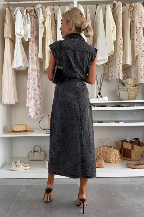 Own The Trend Denim Sleeveless Midi Dress - 3 Colors