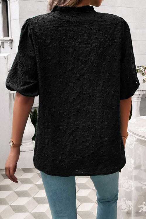 Ready For Today Lace Short Sleeve Top - 5 Colors