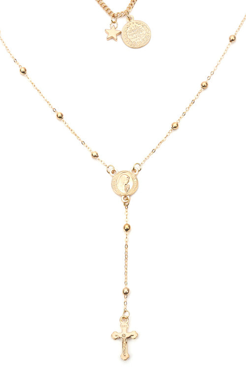 Cross Layer Chain Necklace