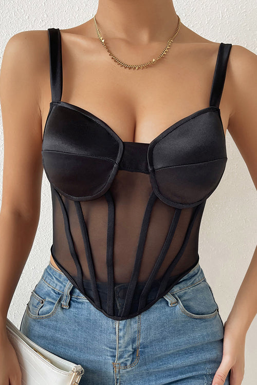 Dreamy Feelings Bustier Corset Crop Top - 2 Colors