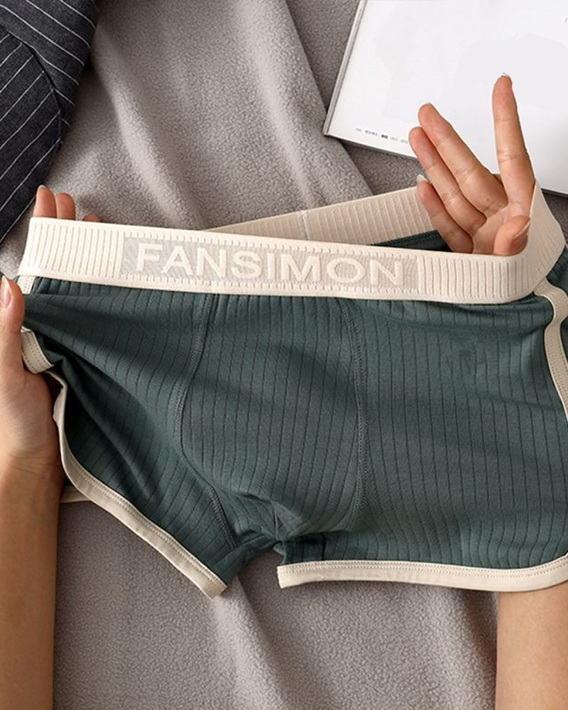 Men's Mid-Rise Simple Breathable Boxer Briefs