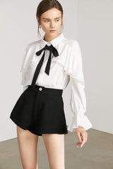 Oleander White Ruffled Blouse