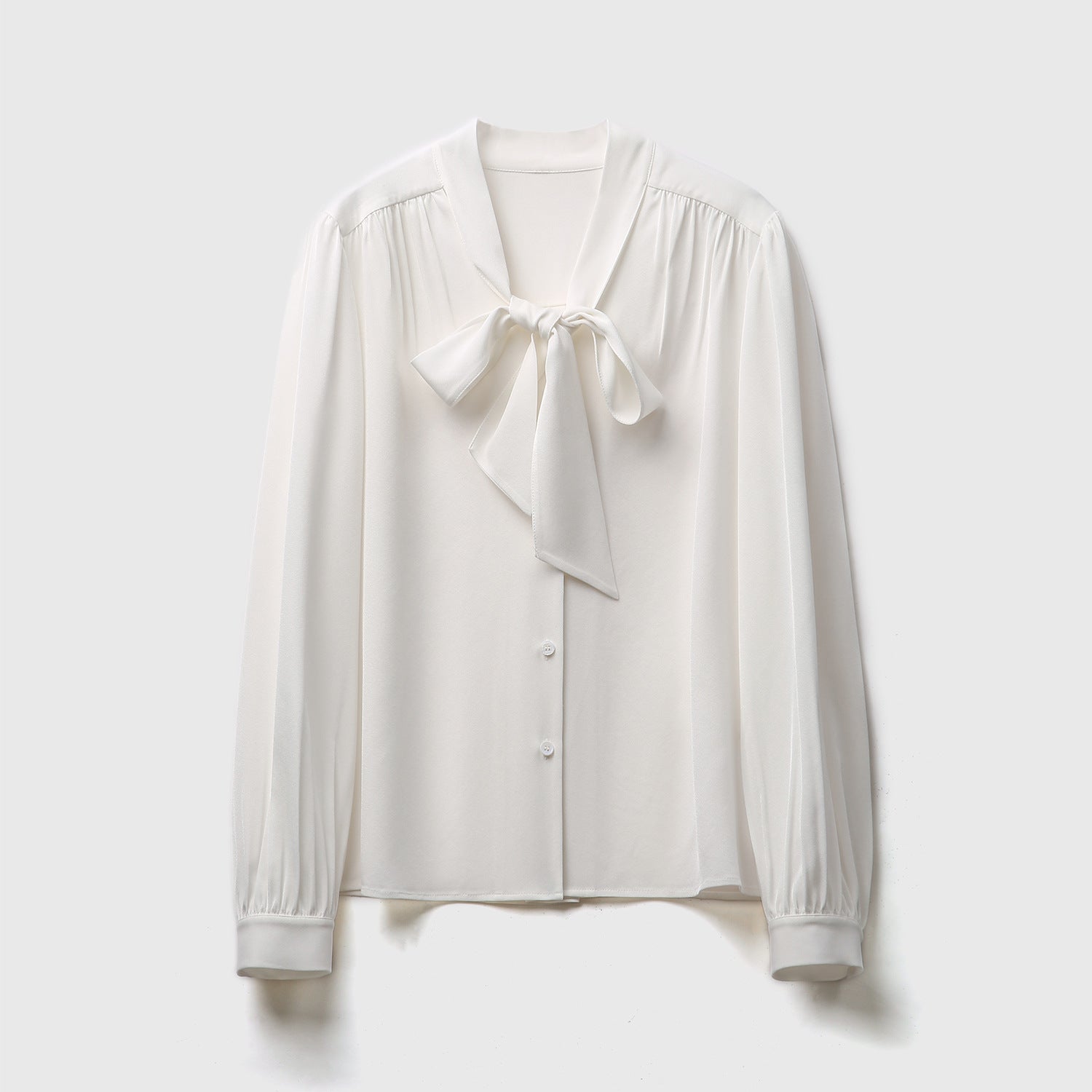 Eleni Cornflower White Tie Shirt