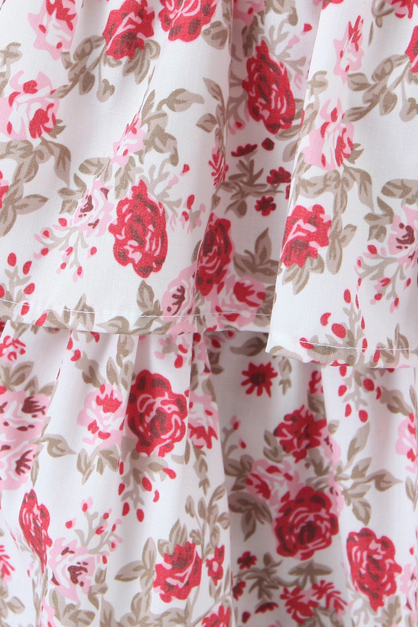 Pink Floral Print Tiered Bustier Mini Dress