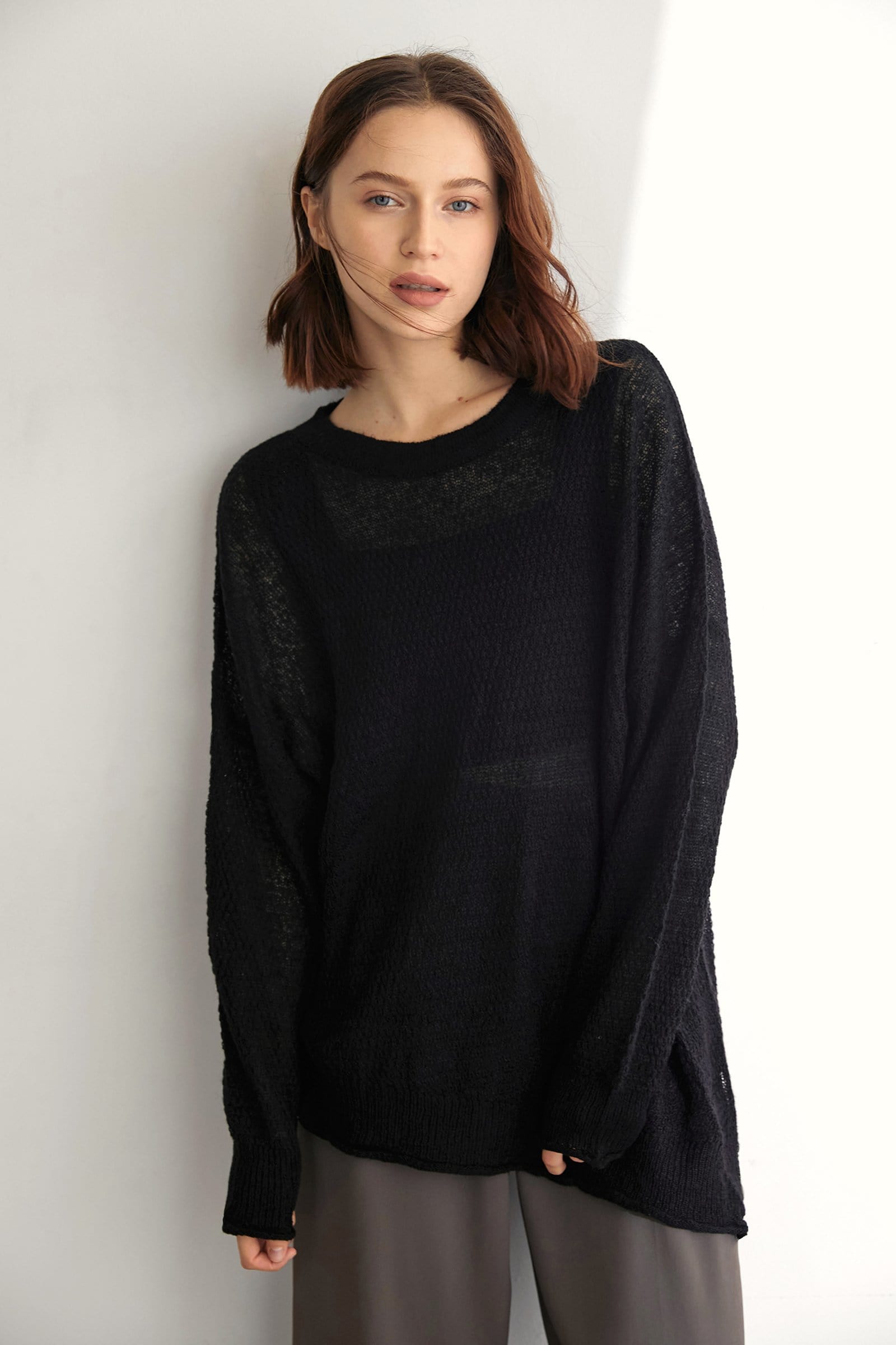 Henderson Black Premium Wool Oversized Sweater
