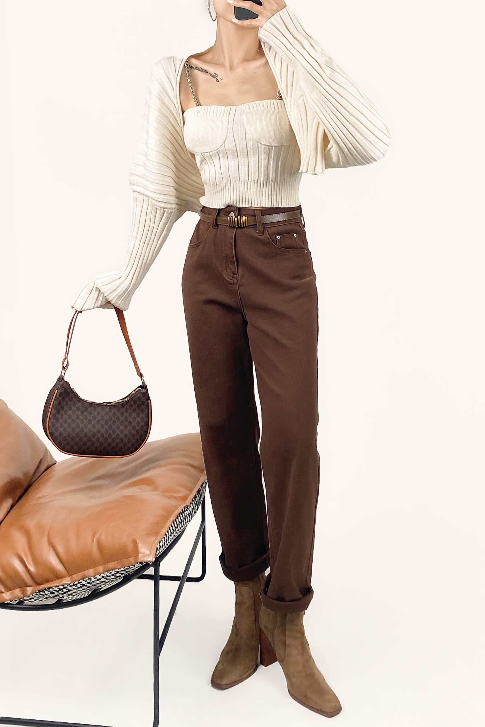 Fatimah White Knit Set