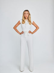 Sleeveless Wide-Leg Jumpsuit