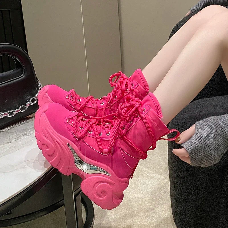 7.5CM High Platform Ankle Boots