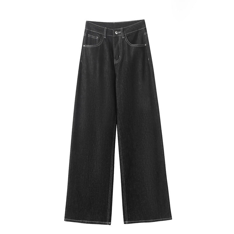 High-Waist Wide Leg Denim Jeans for Women