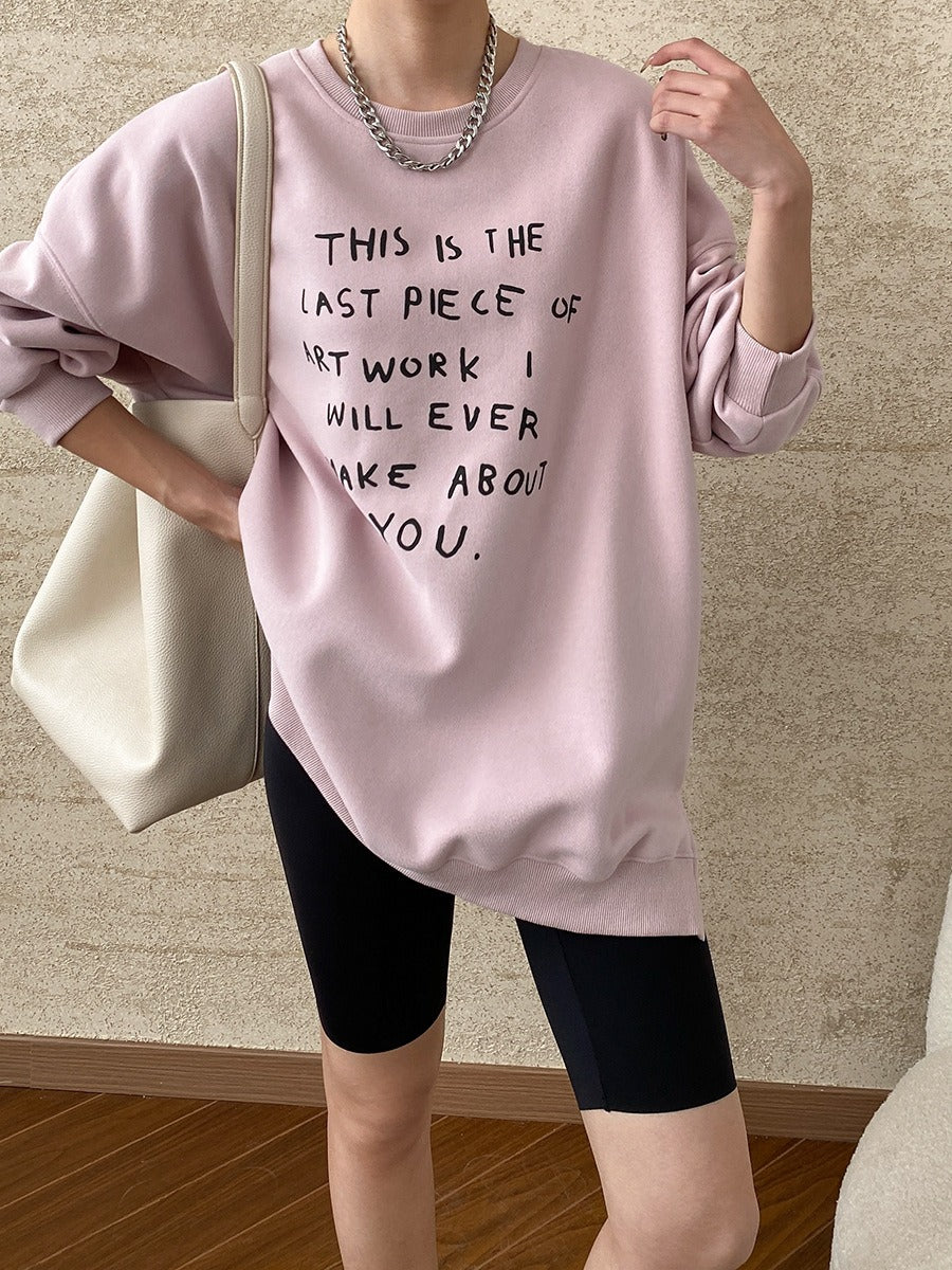 Fake Two-piece Thermal Fleece Hooded Sweater