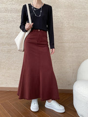 Simple Goose Egg Collar Slim Shoulder T-shirt Bottoming Shirt