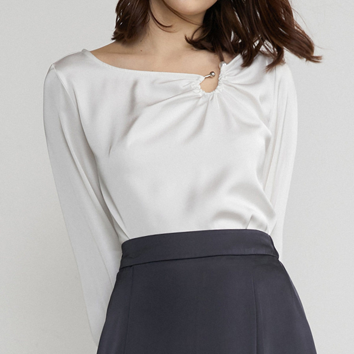 Halley White Cut-Out Blouse