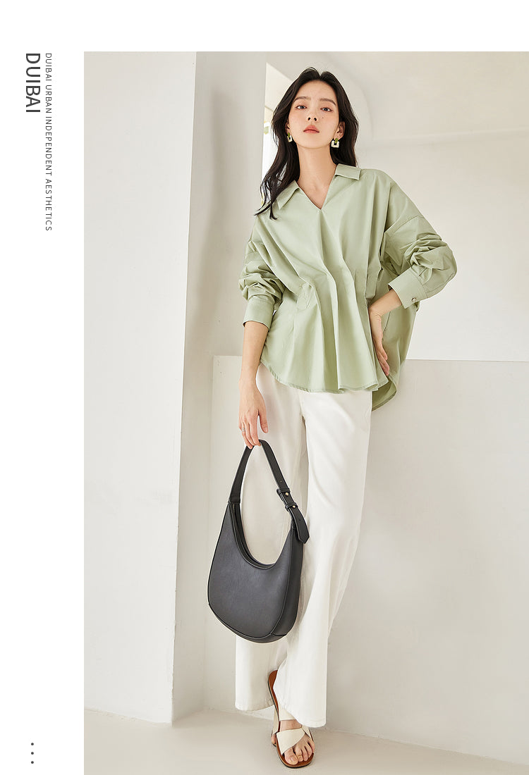 Whitlee Green Frilly Shirt