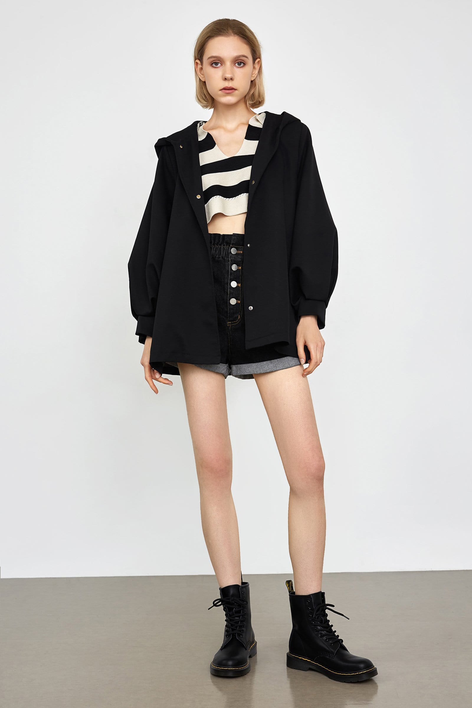 Ophilia Black Belt Trench Jacket