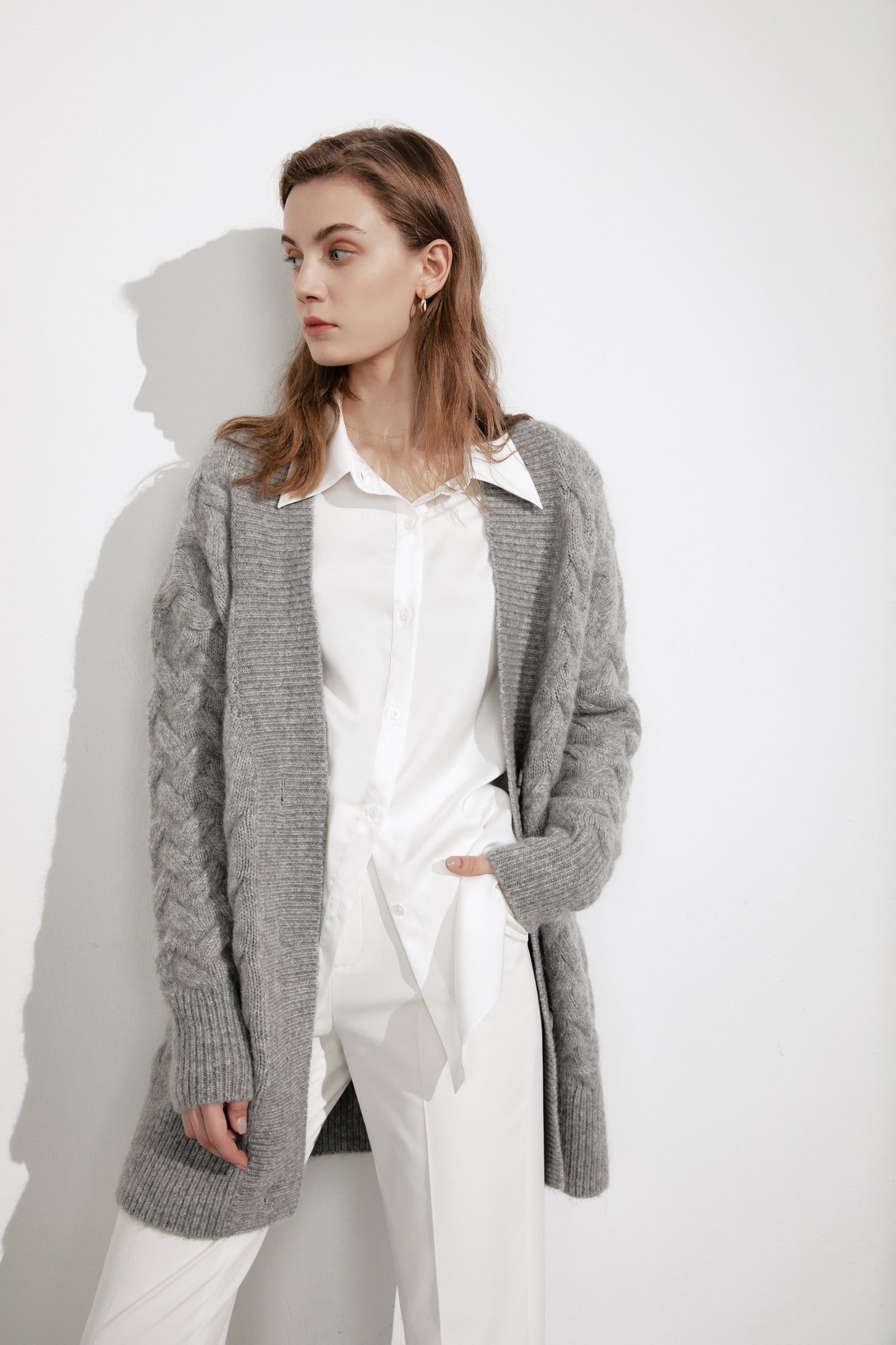 Jennie Grey Chunky Cardigan