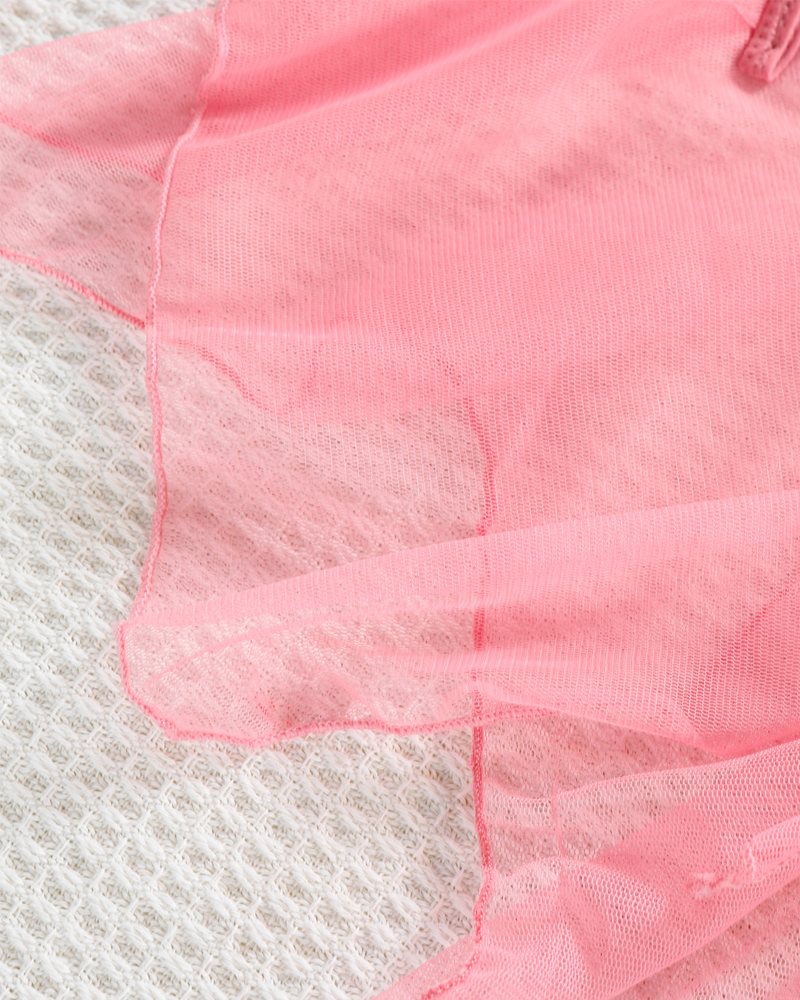 Sheer Mesh Babydoll Nightgown