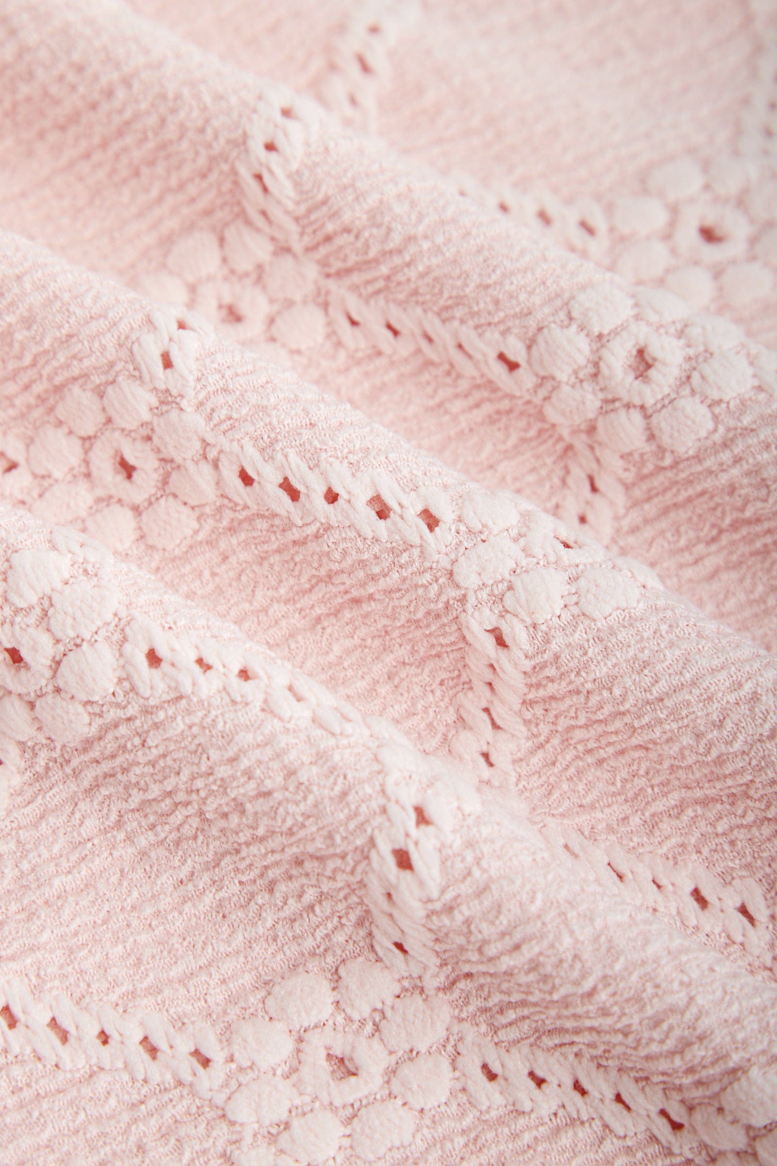 Light Pink Jacquard Short Sleeve T-shirt