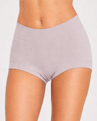 Multi-pack Plus Size High Waist Hip-hugging Cotton Ribbed Briefs