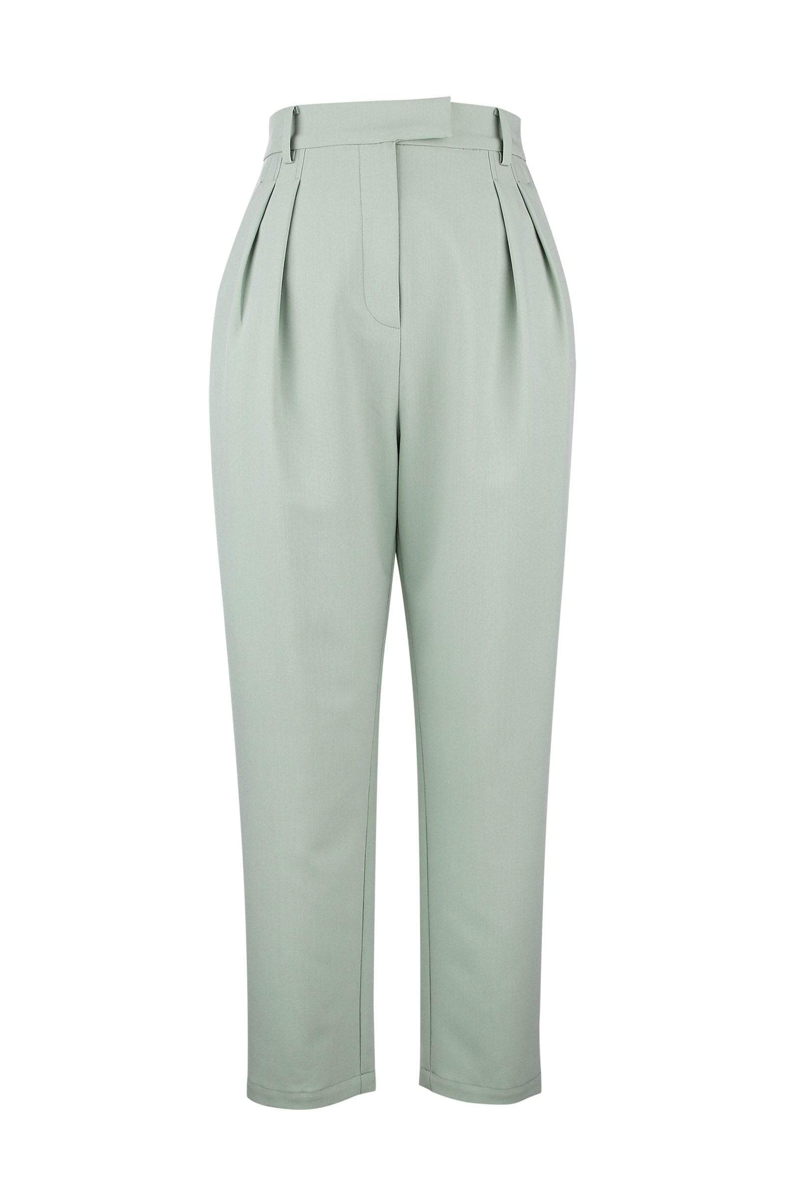 Everly Pistachio Cuffed Trousers