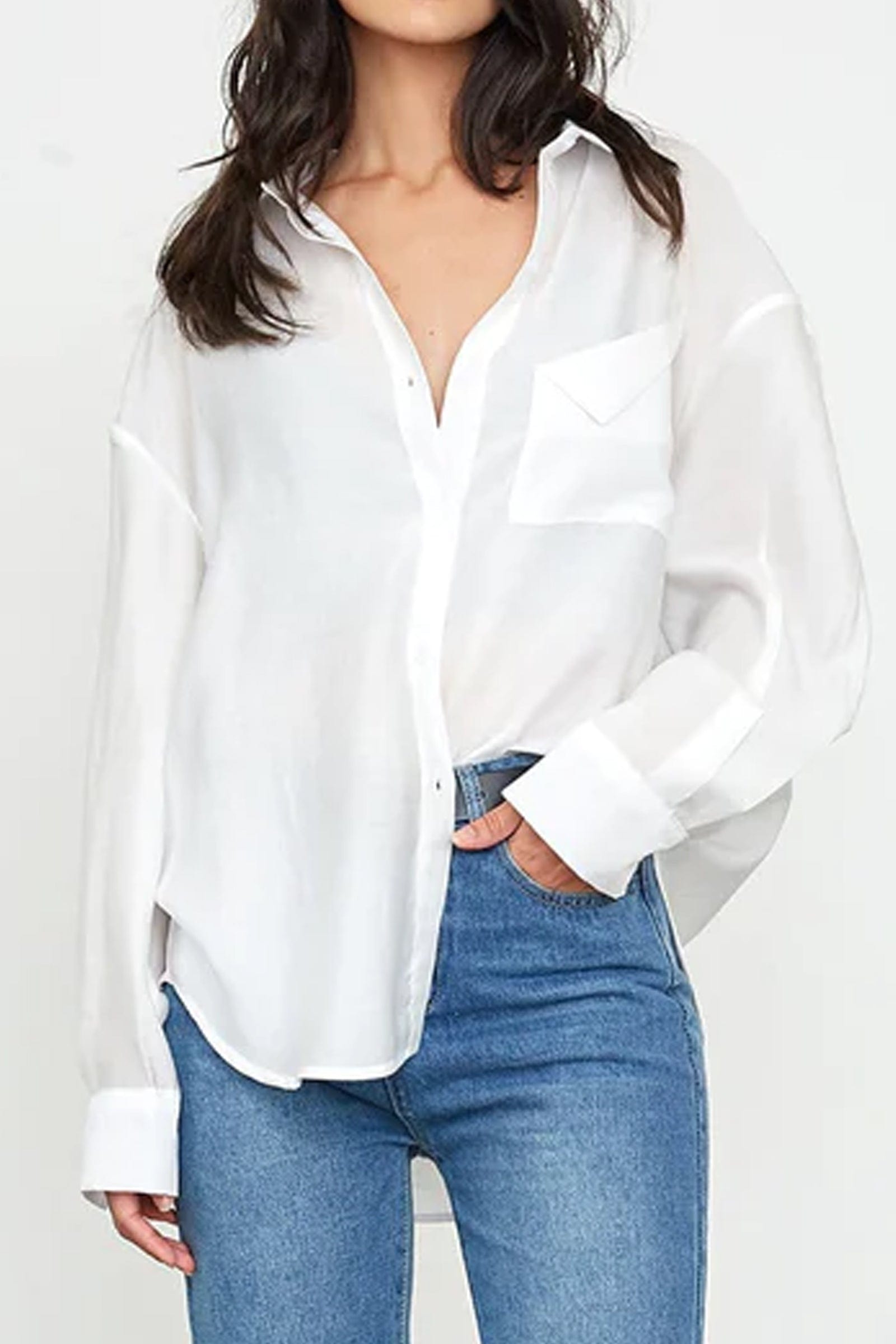 Hellen White Oversized Shirt