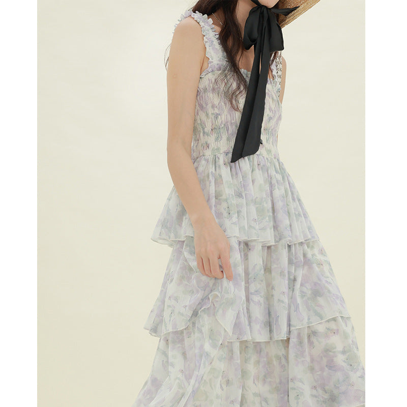 Sunny Evenings Apricot Multi Lurex Flutter Sleeve Maxi Dress