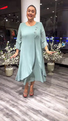 chiffon solid color loose dress