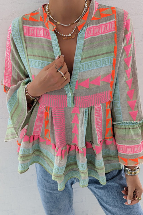 Perfected Sweetness Print Blouse