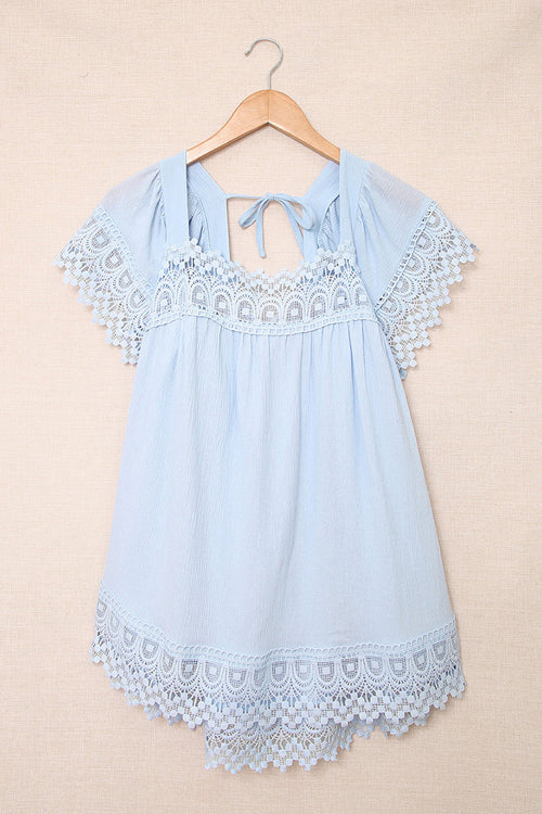 For The Weekend Lace Short Sleeve Top - 5 Colors