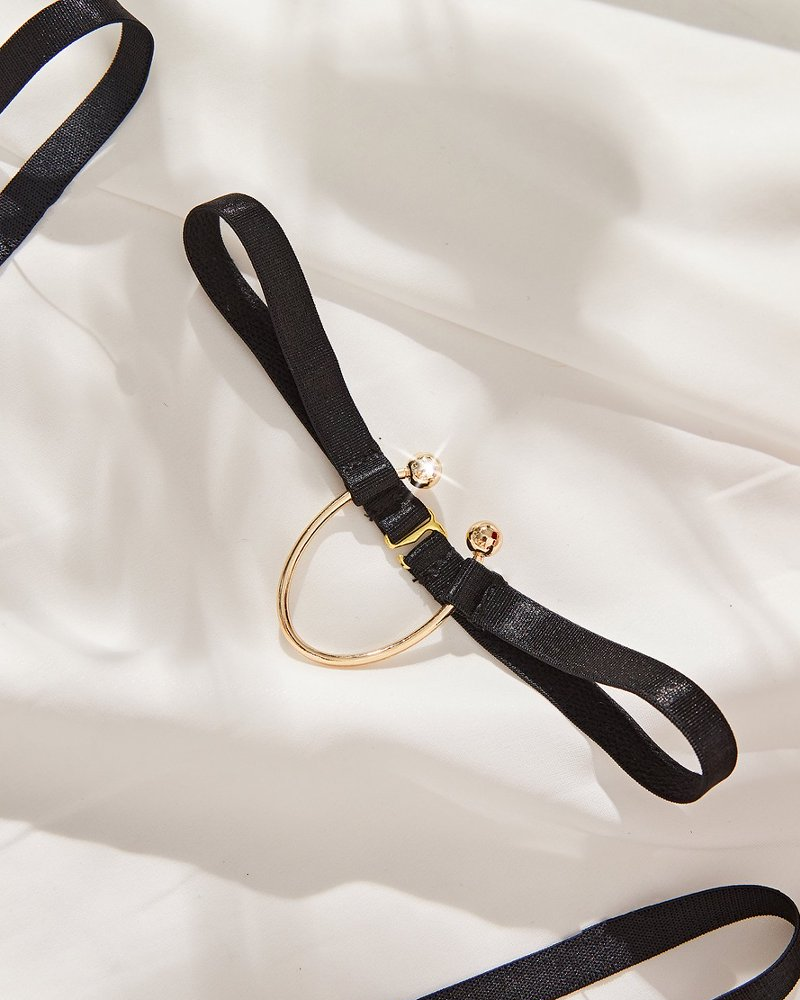 Strappy Metal Ring Lingerie Set