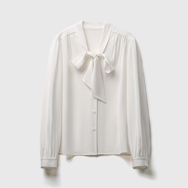 Eleni Cornflower White Tie Shirt