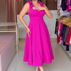 Bow backless dress mini
