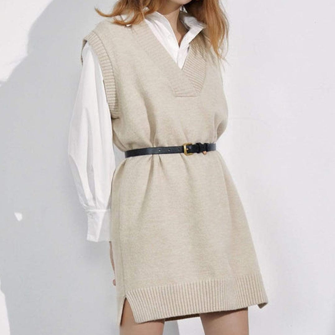 Essential Khaki Knit Vest