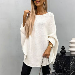 Elegant Knitted Cape Sweater