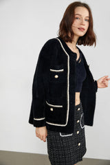 Yasmina Black Drop Shoulder Chunky Knit Cardigan
